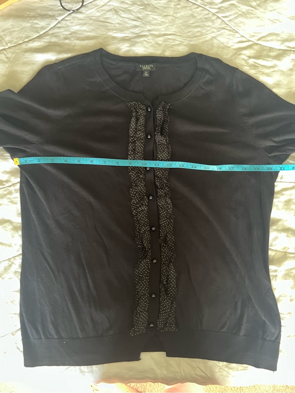 Talbots Ruffle Cardigan - Picture 4 of 9